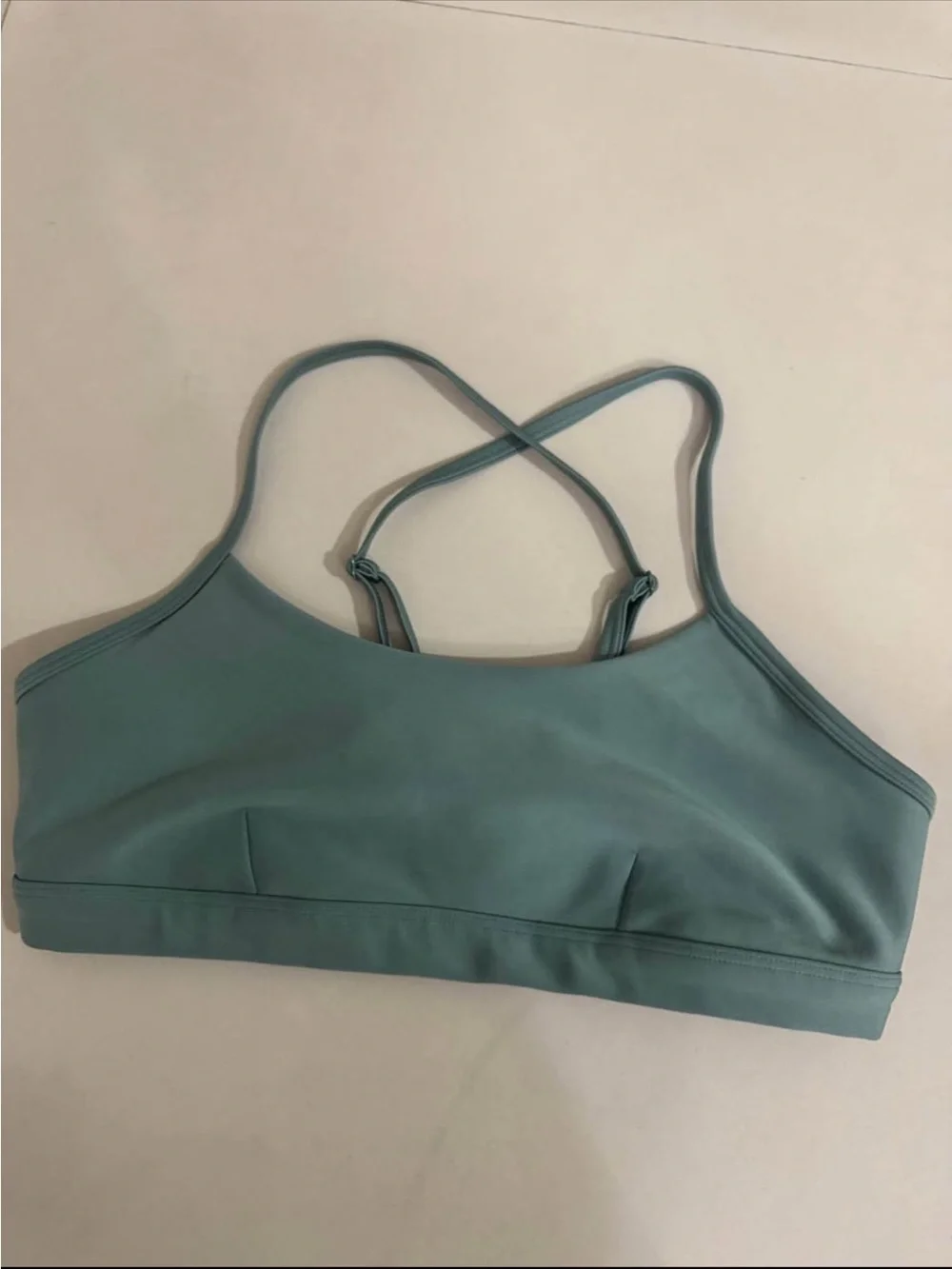 ALO Yoga Cross-Back Sports Bra — Sage Green
